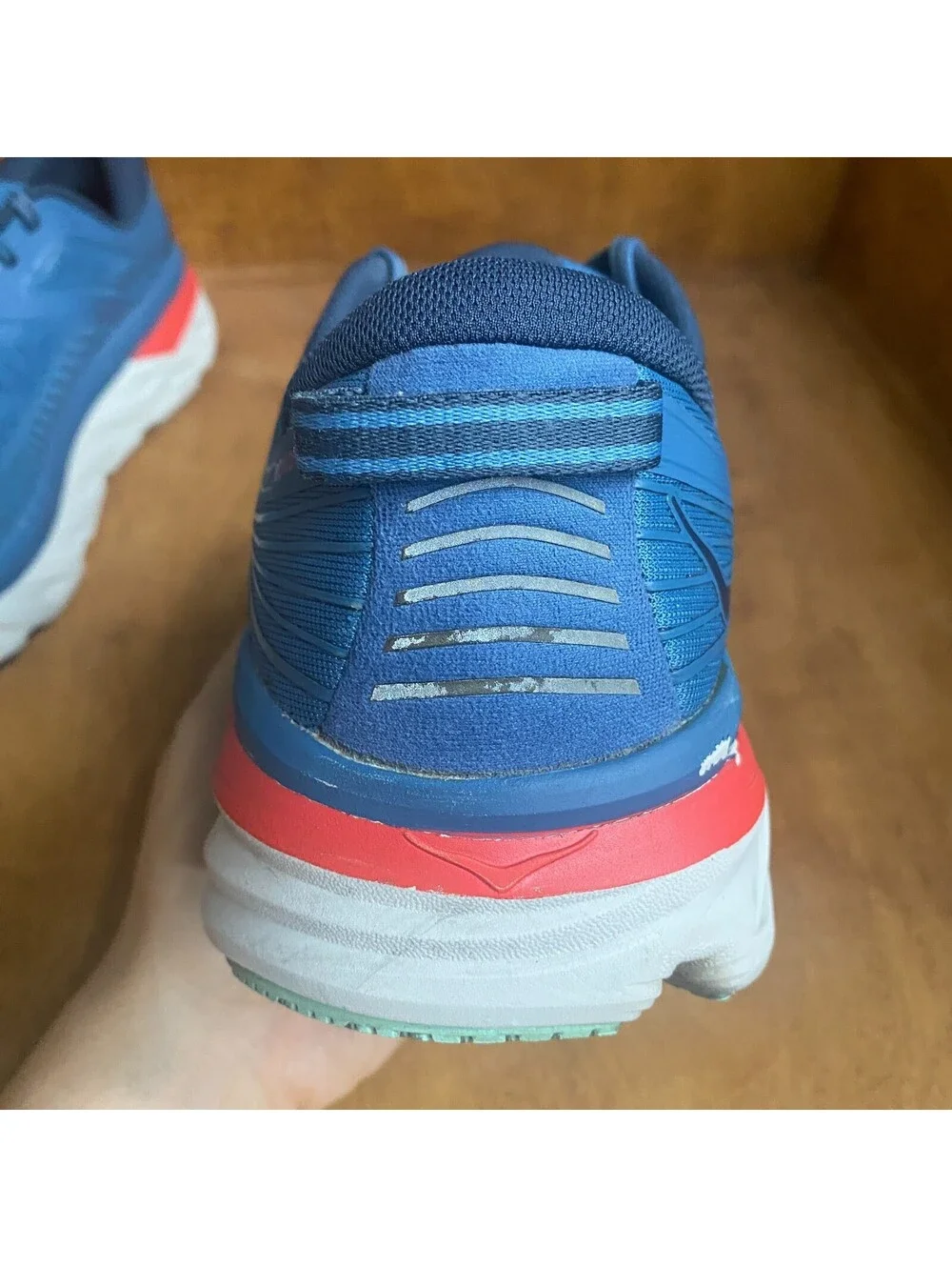Hoka One One Bondi 7 Running Shoes Men's Size 10.5 Blue Sneakers 1110518 RTOS